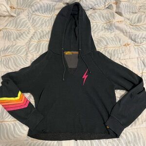 AVIATOR NATION lightning bolt hooded sweatshirt